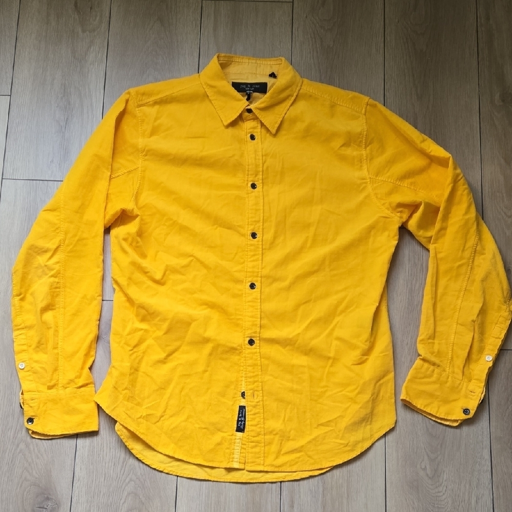 Rag & Bone Fit 2 Cotton Corduroy Button-Up Shirt Sz L - Picture 3 of 10